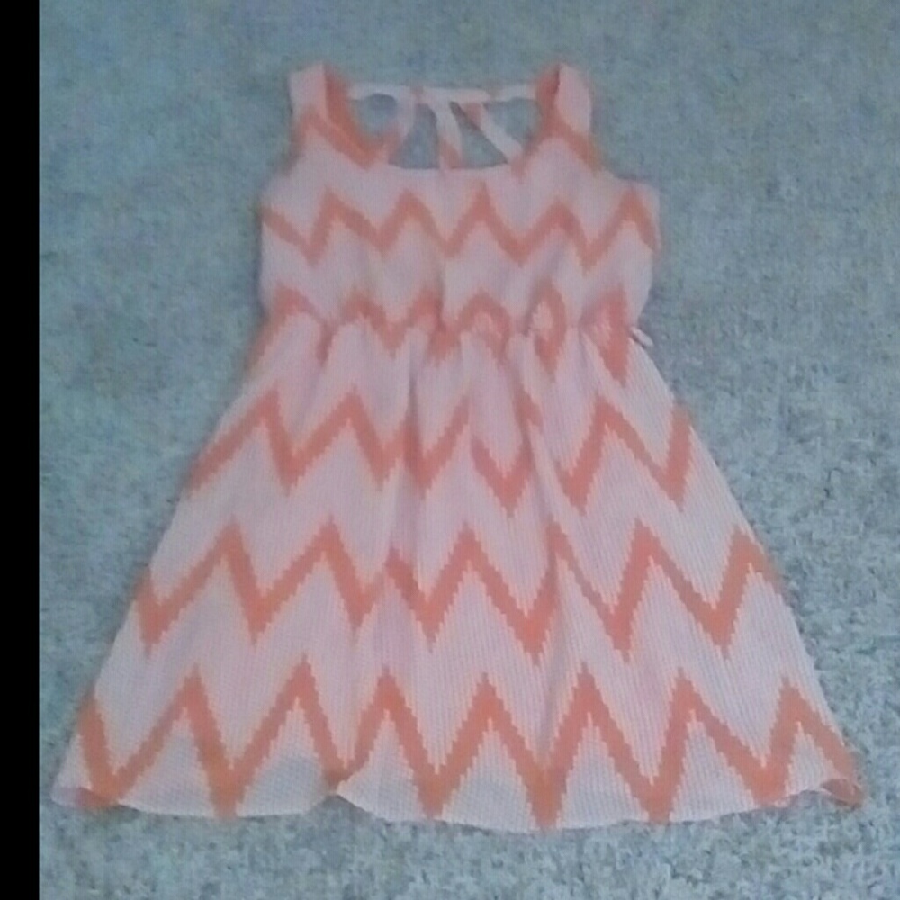 Orange poka dot dress